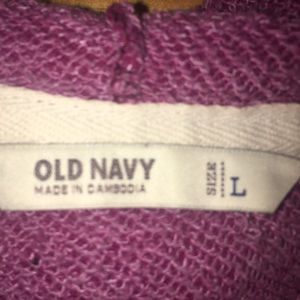 Purple draw string hoodie